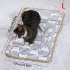 Warming Pet Pad Cartoon Paw Print Bed Plush Sleeping Pad