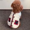Dog plush coat; warm and soft dog coat; with scarf; charismas pet clothing