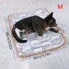 Warming Pet Pad Cartoon Paw Print Bed Plush Sleeping Pad