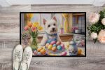 NEW Decorating Easter Westie Doormat Front Door Mat Indoor Outdoor Rugs for Entryway, Non Slip Washable Low Pile, 18H X 27W