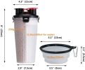 Storage Pet Food and Water Cup Feeding Silicone Collapsible Water Bowl