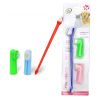 Two Headed Dog Toothbrush Set Canine Dental Hygiene Brush with 2 Finger Brushes