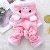 Piggy Shaped Winter Warm Flush Clothes for Doggy
