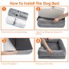 Plush Dog Bed with Removable Washable Cover
