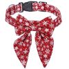 Sunflower Christmas Pet Collar, Bow Tie Collar with Adjustable Buckle