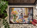 NEW Decorating Easter Westie Doormat Front Door Mat Indoor Outdoor Rugs for Entryway, Non Slip Washable Low Pile, 18H X 27W