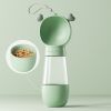 Portable Dog Water Bottle, 2 In 1 Dispenser with Food Container for Traveling