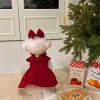 Christmas Pet Dress for Small Medium Dog; New Year Non-Elastic