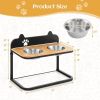 Raised Dog Feeding Station Elevated Pet Feeder