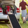 Foldable Wooden Dog Ramp for High Beds Non-Slip Heights Adjustable Ramp